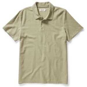 Taylor Stitch Herringbone Polo in Heather Sage M - 40